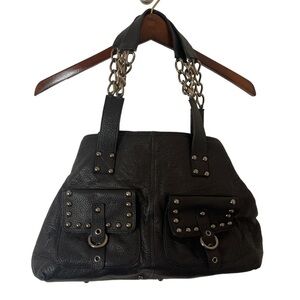 Stuart Weitzman silver studded purse